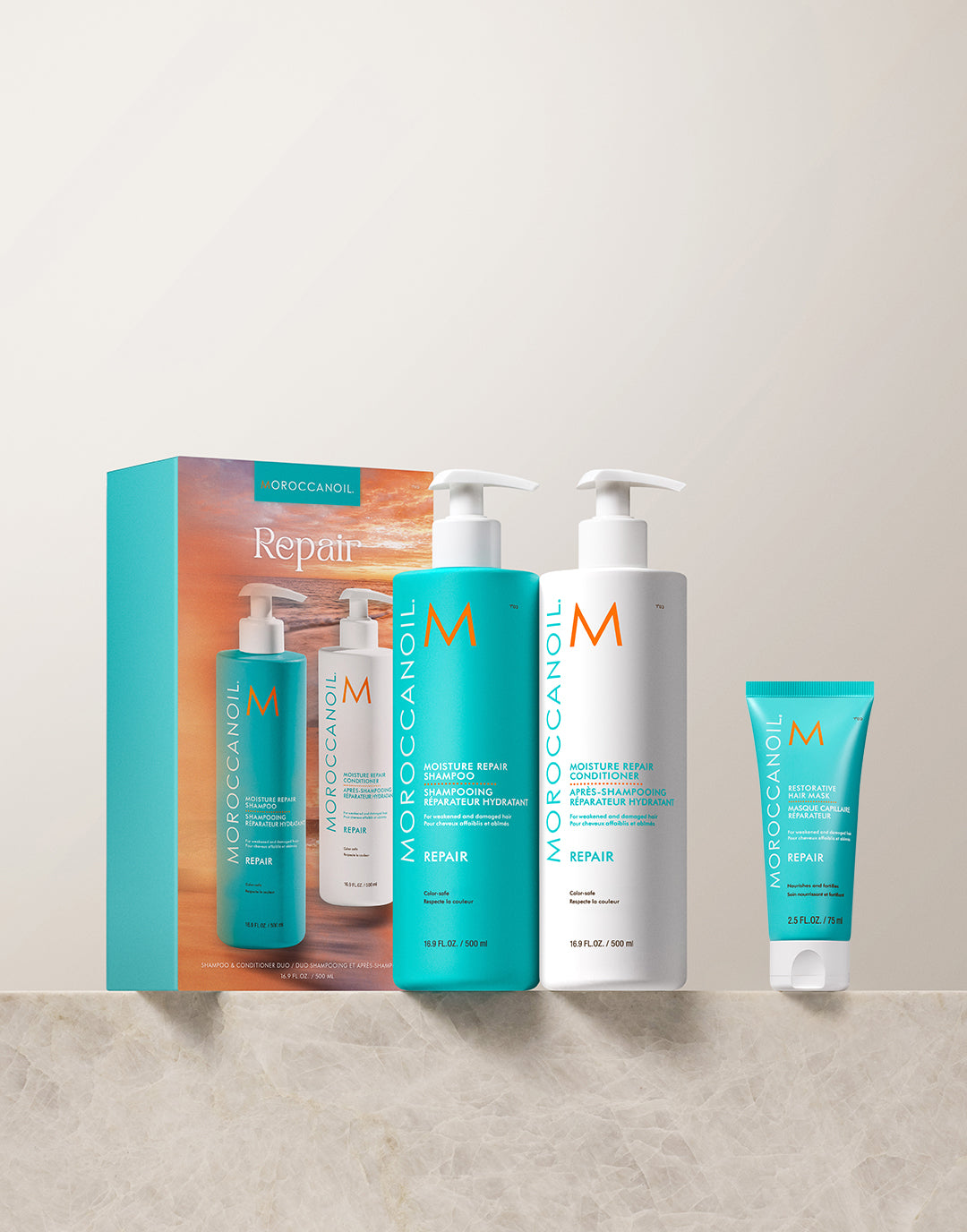 Moroccanoil moisture repair deals shampoo, conditioner and oil treatment